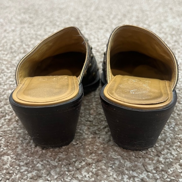 Cole Haan Morgan Studded Dark Brown Suede Western Cowboy Clog Mule US Women 7 - Picture 6 of 10